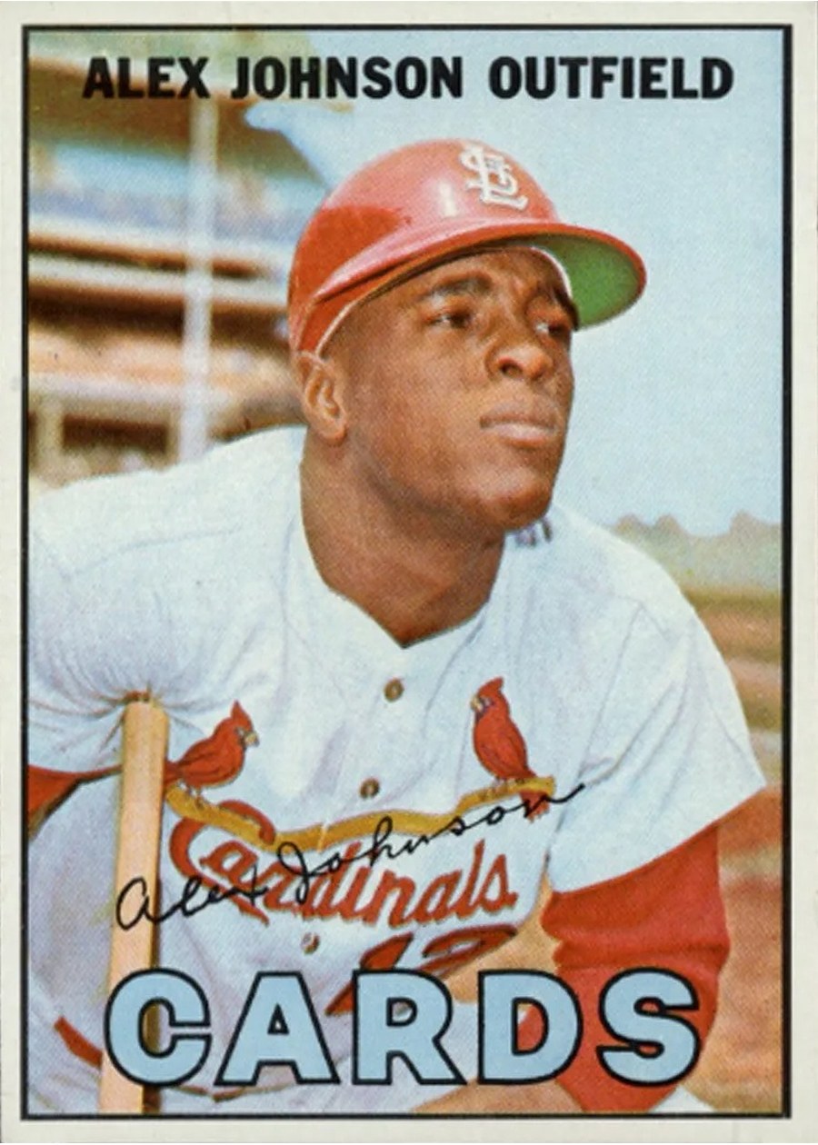 1967 Topps #108 Alex Johnson, St. Louis Cardinals
