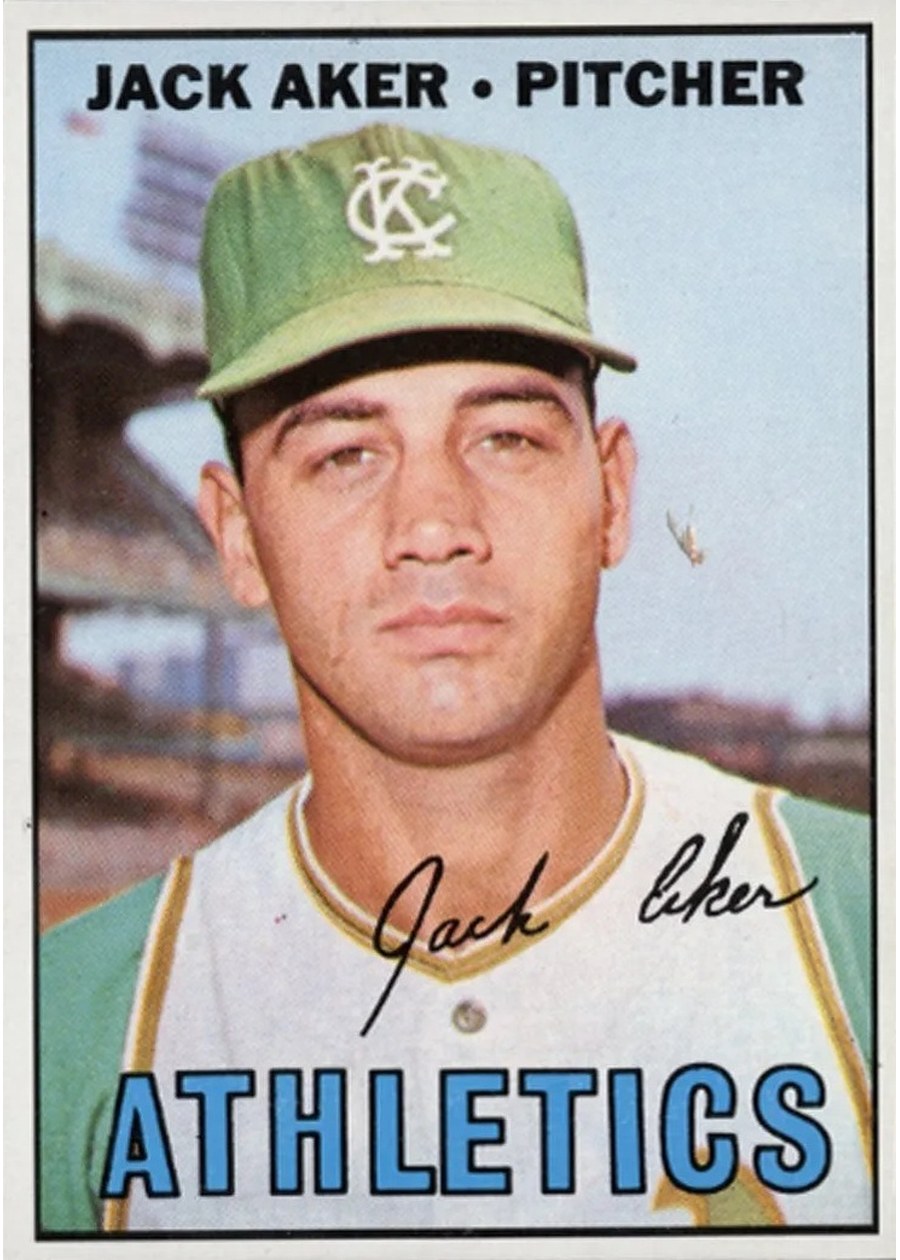 1967 Topps #110 Jack Aker, Kansas City Athletics