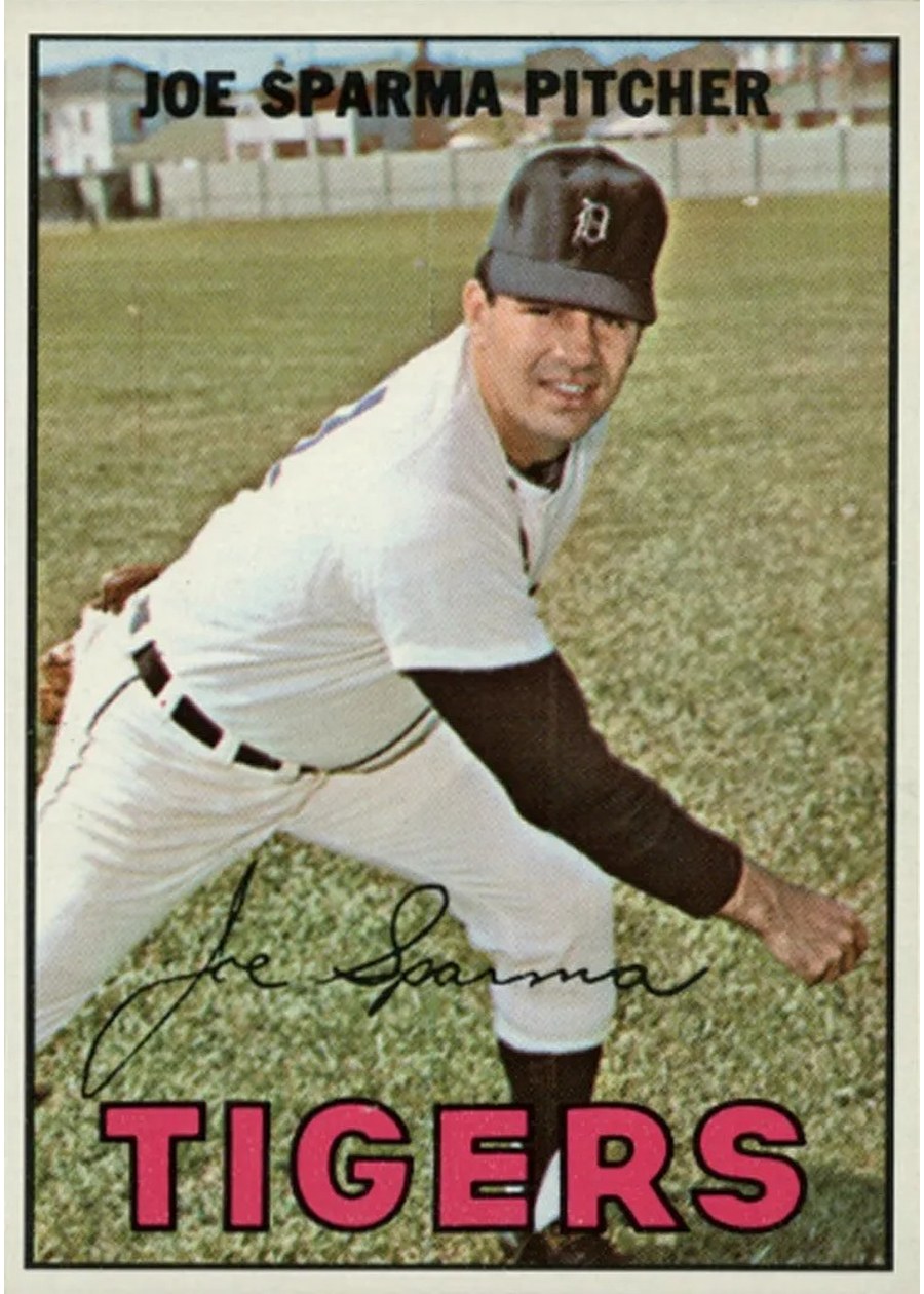 1967 Topps #13 Joe Sparma, Detroit Tigers