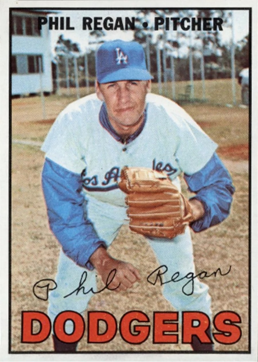 1967 Topps #130 Phil Regan, Los Angeles Dodgers