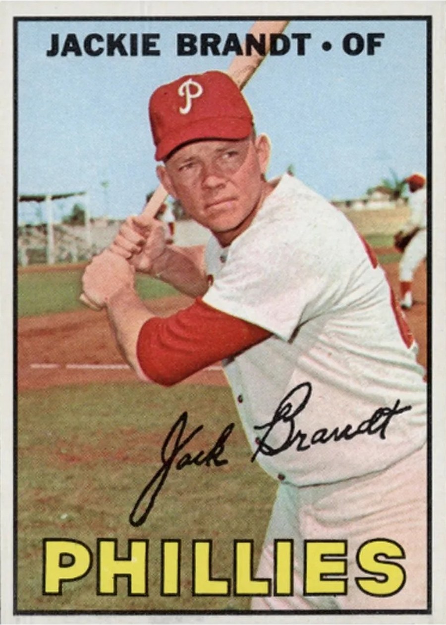 1967 Topps #142 Jackie Brandt, Philadelphia Phillies