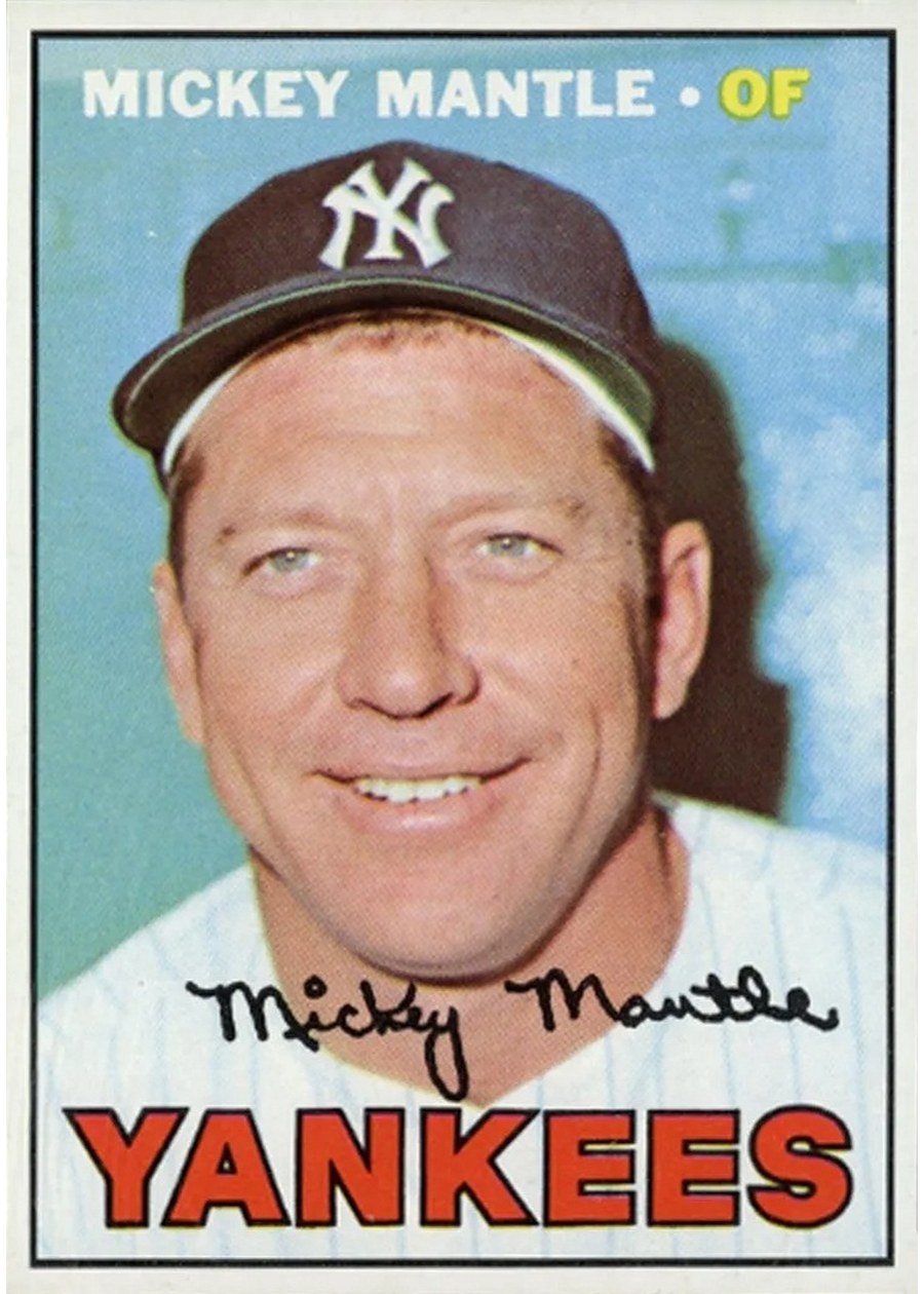 1967 Topps #150 Mickey Mantle, New York Yankees