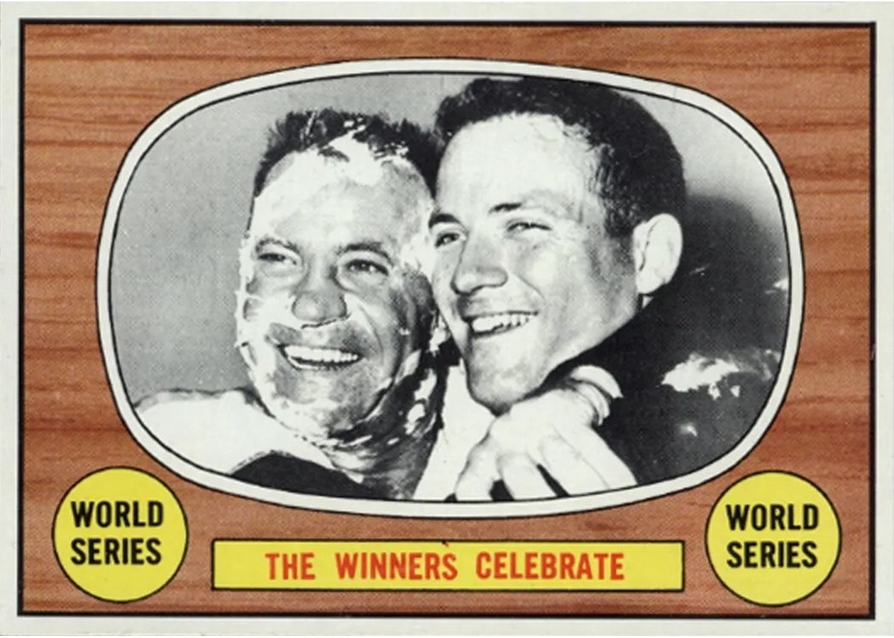 1967 Topps #155 World Series - The Winners Celebrate, Baltimore Orioles