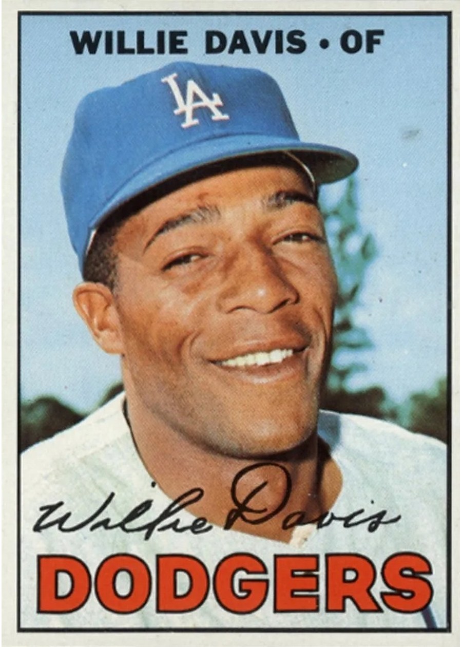 1967 Topps #160 Willie Davis, Los Angeles Dodgers