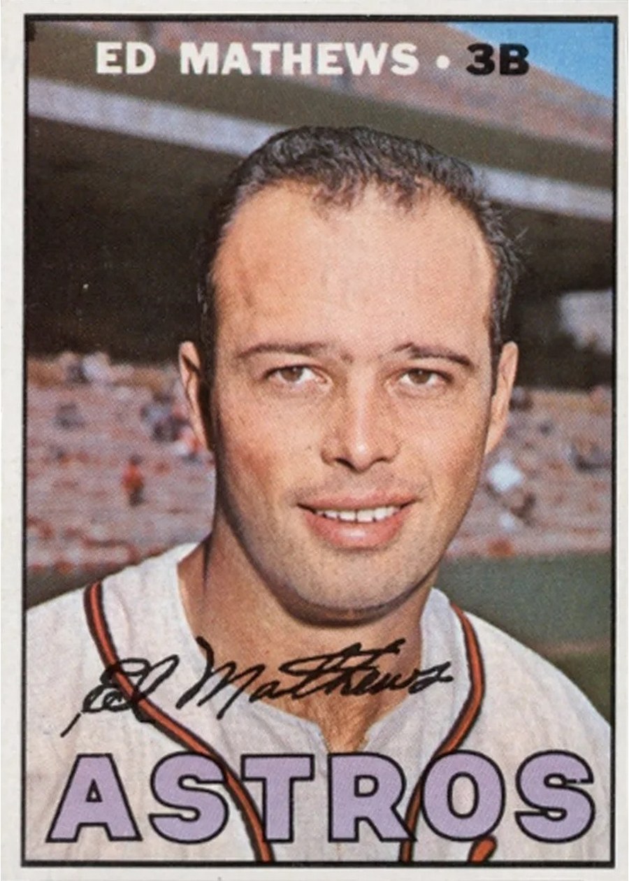 1967 Topps #166 Ed Mathews, Houston Astros