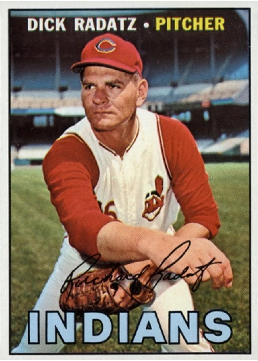 1967 Topps #174 Dick Radatz, Cleveland Indians