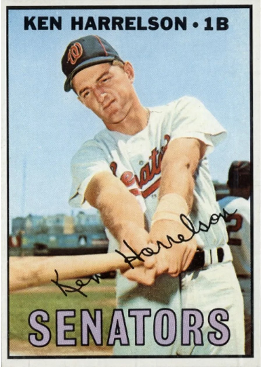 1967 Topps #188 Ken Harrelson, Washington Senators