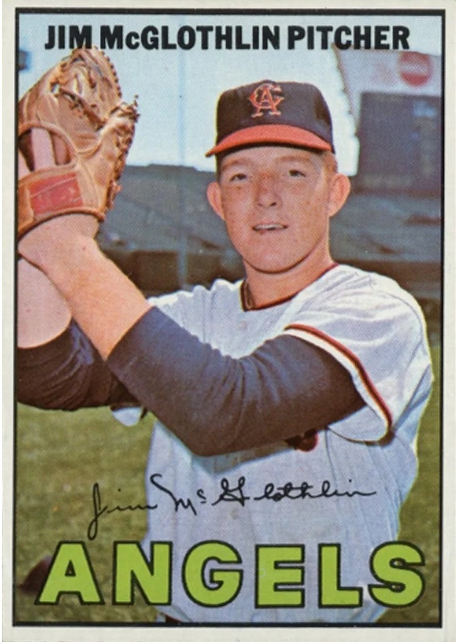 1967 Topps #19 Jim McGlothlin, California Angels