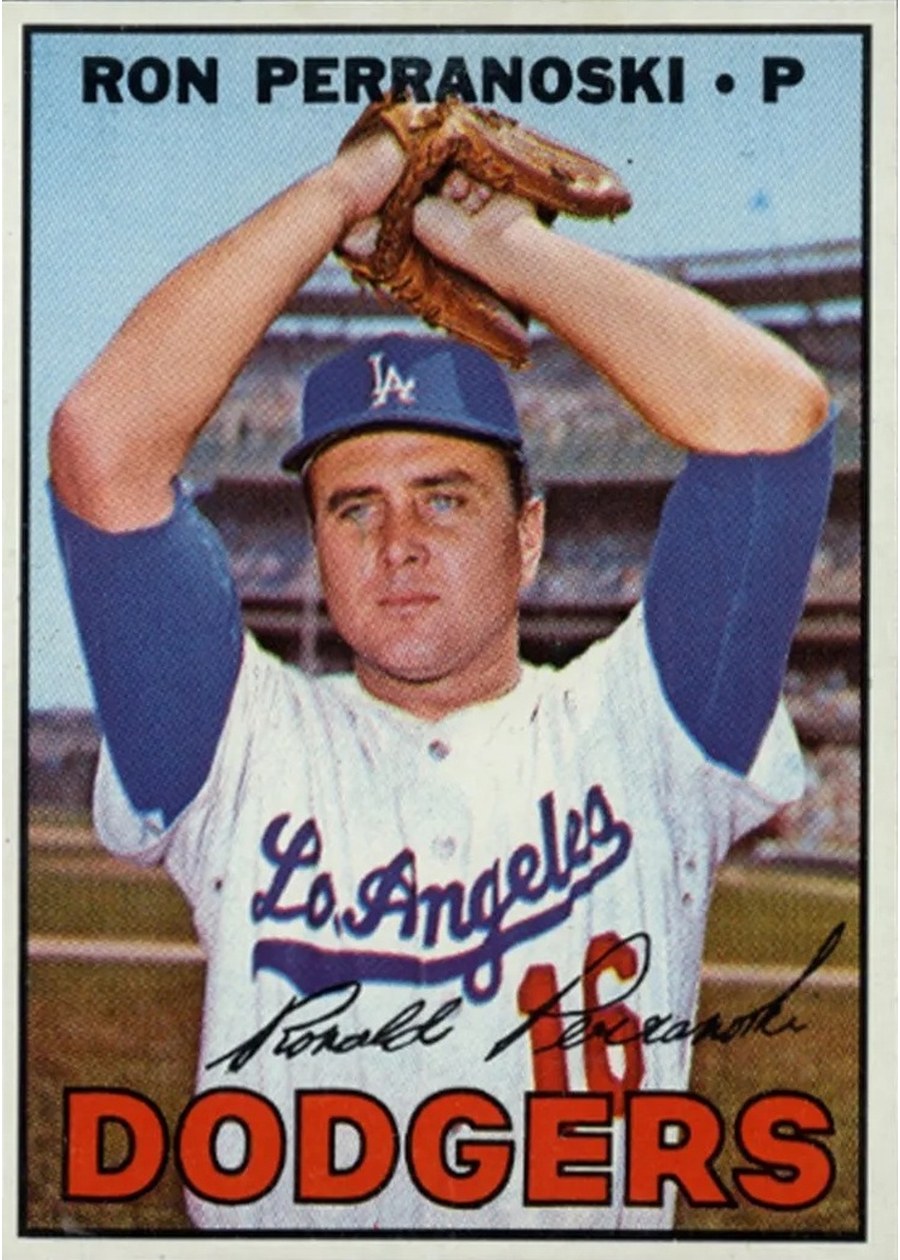 1967 Topps #197 Ron Perranoski, Los Angeles Dodgers