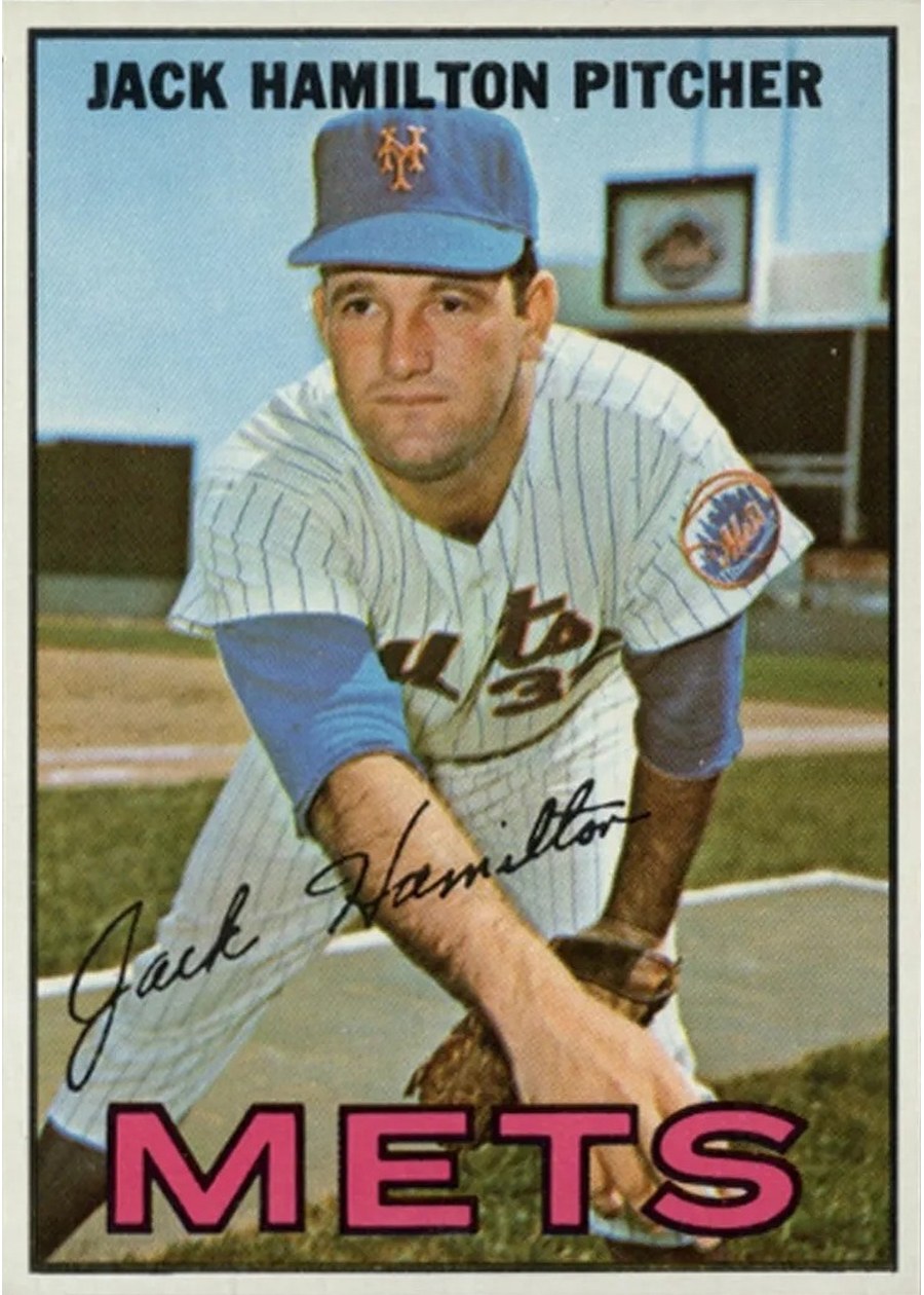 1967 Topps #2 Jack Hamilton, New York Mets