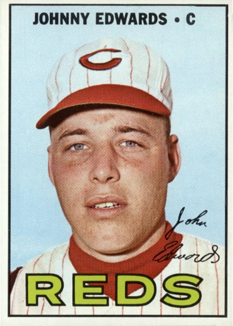 1967 Topps #202 Johnny Edwards, Cincinnati Reds