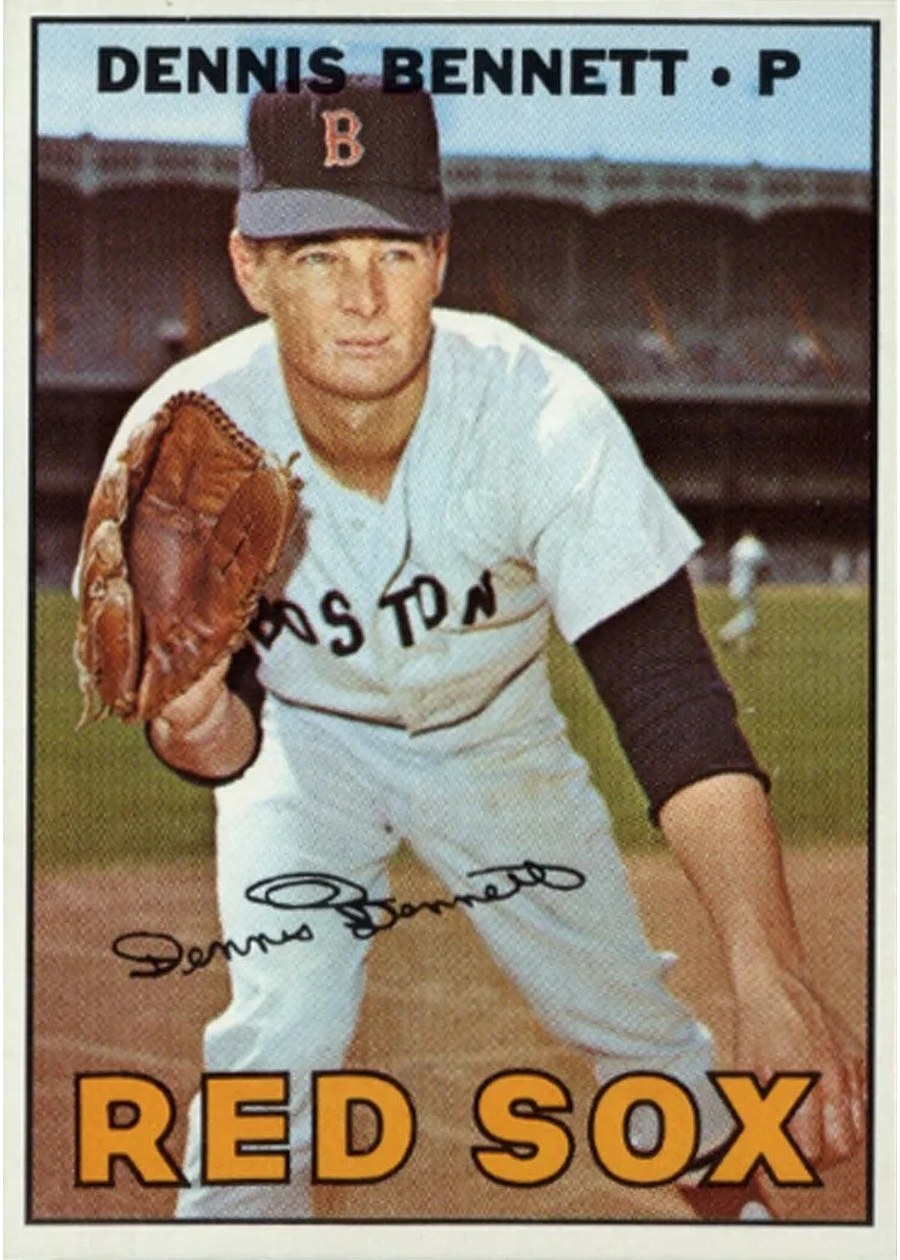 1967 Topps #206 Dennis Bennett, Boston Red Sox