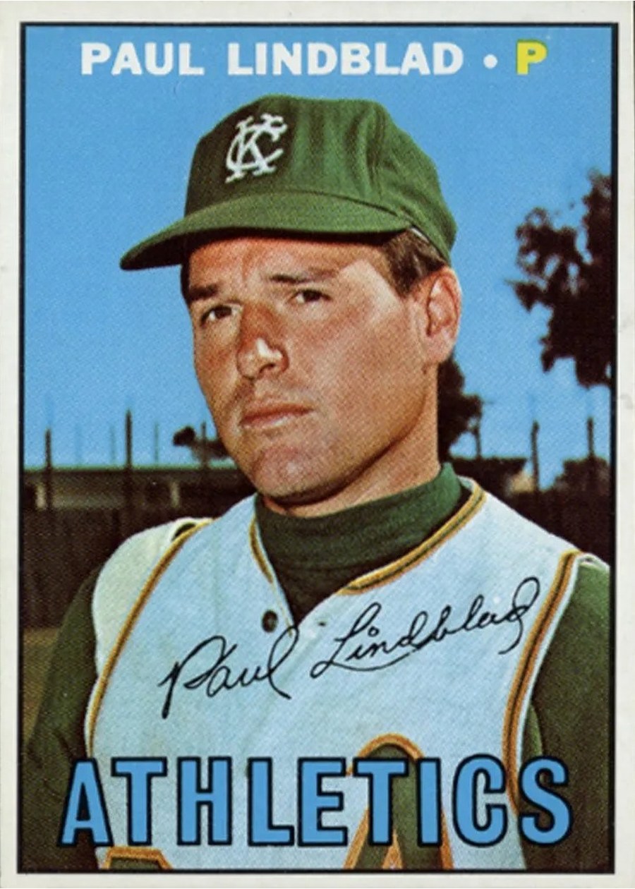 1967 Topps #227 Paul Lindblad, Kansas City Athletics