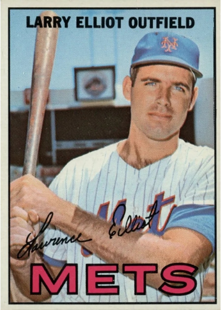 1967 Topps #23 Larry Elliot, New York Mets