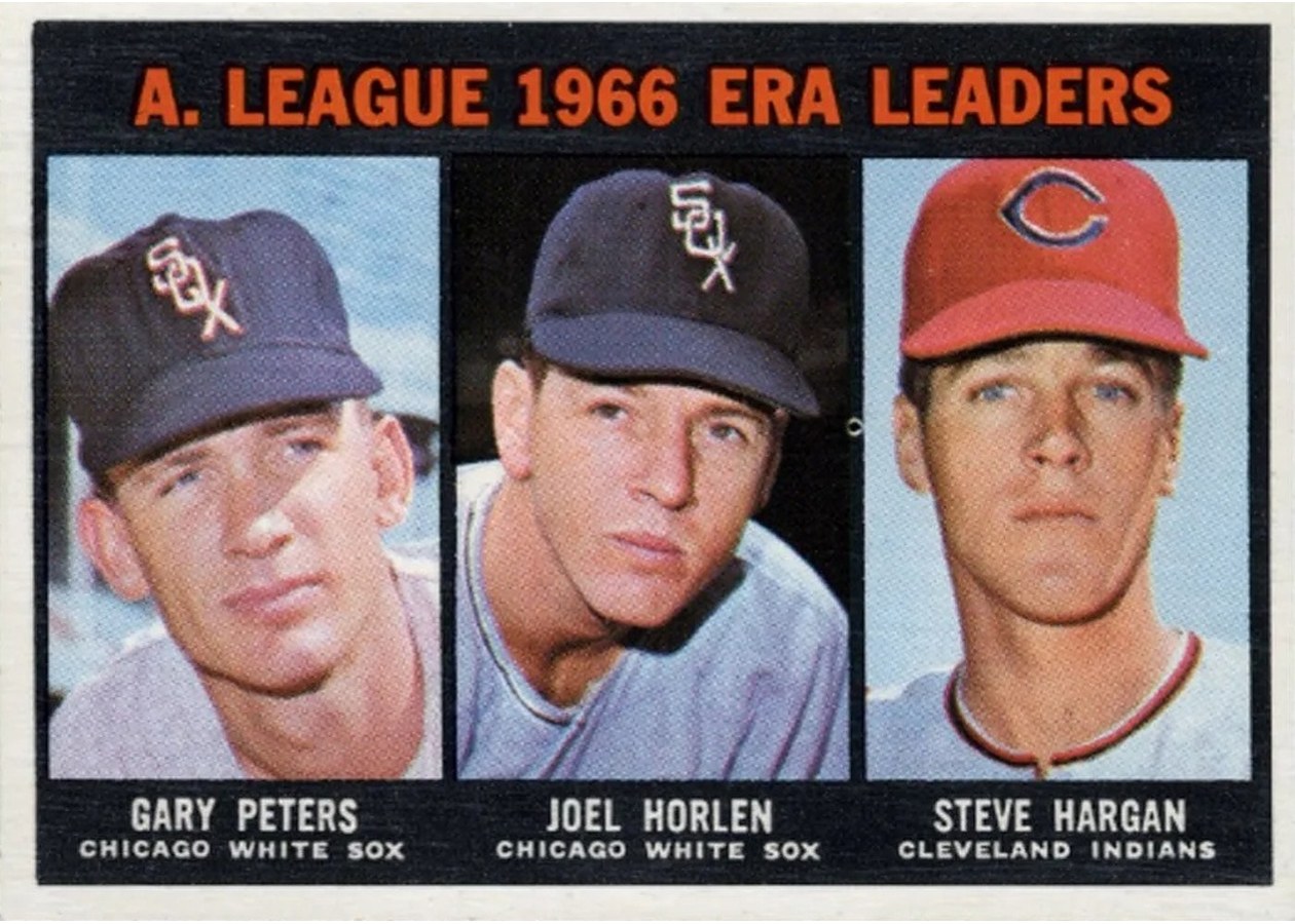 1967 Topps #233 American League 1966 ERA Leaders, Chicago White Sox / Cleveland Indians