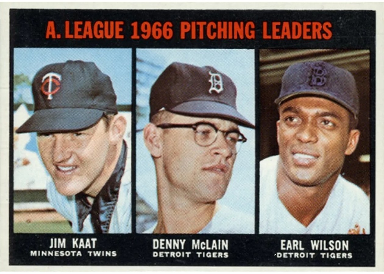 1967 Topps #235 American League 1966 Pitching Leaders, Minnesota Twins / Detroit Tigers