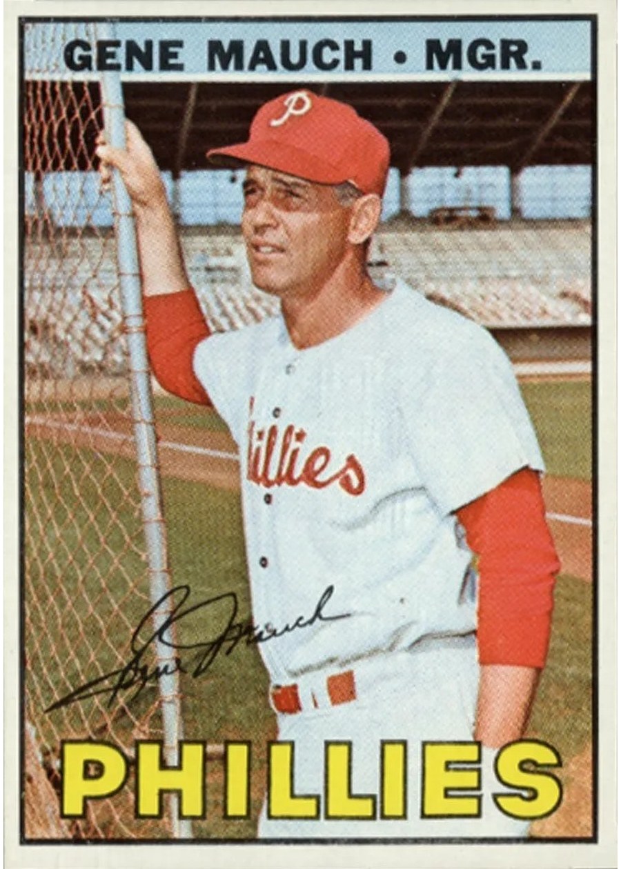 1967 Topps #248 Gene Mauch, Philadelphia Phillies