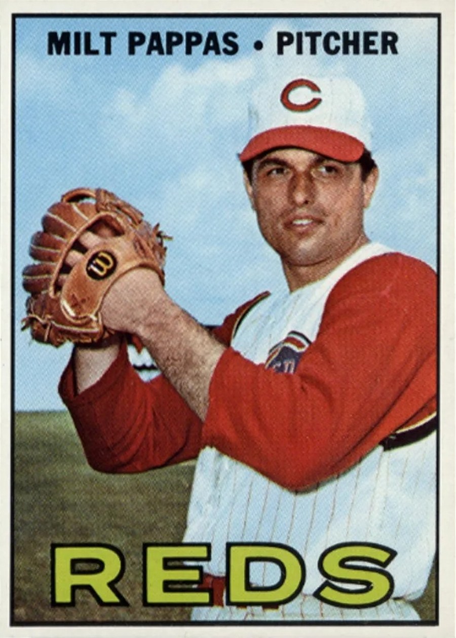 1967 Topps #254 Milt Pappas, Cincinnati Reds