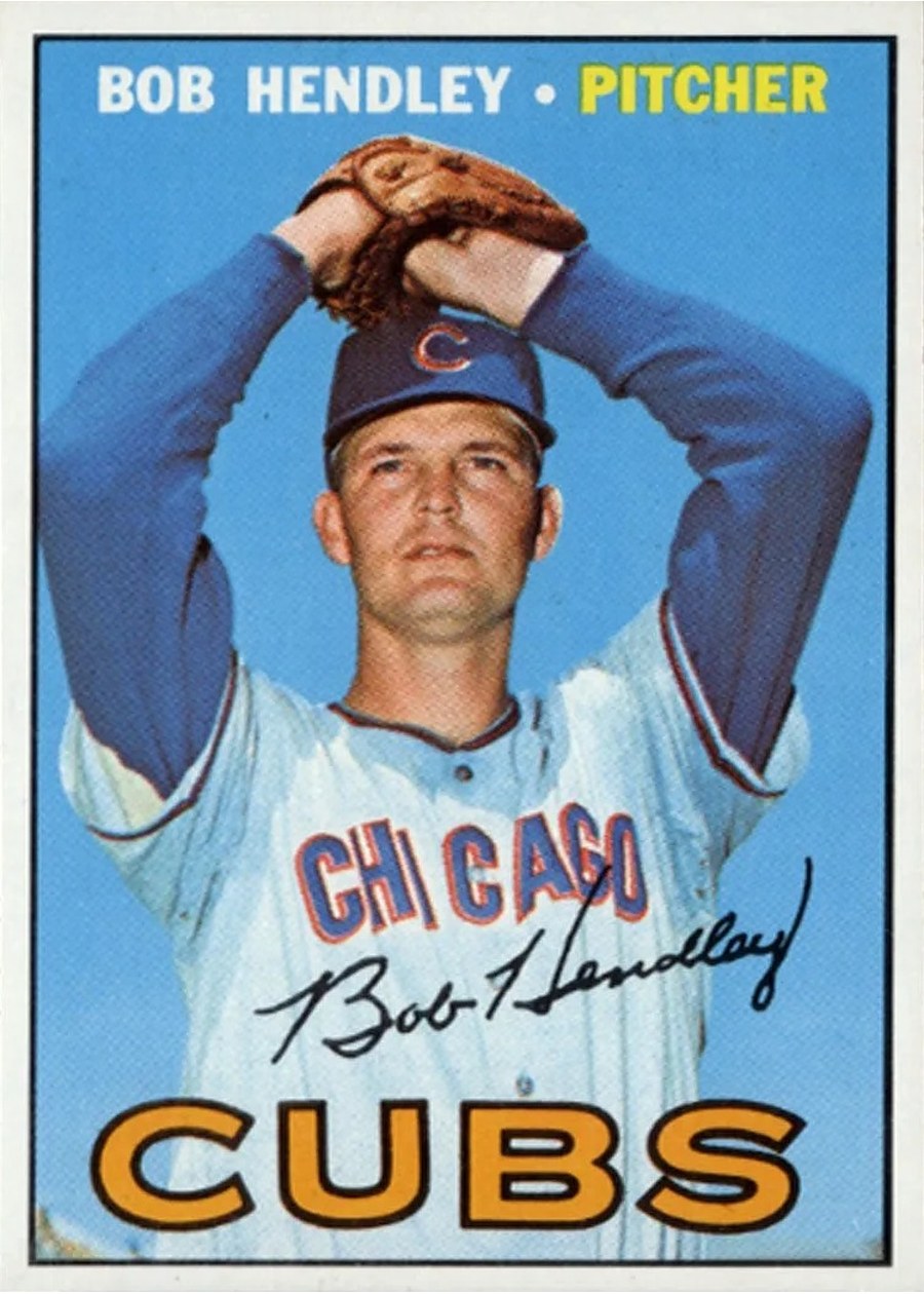 1967 Topps #256 Bob Hendley, Chicago Cubs