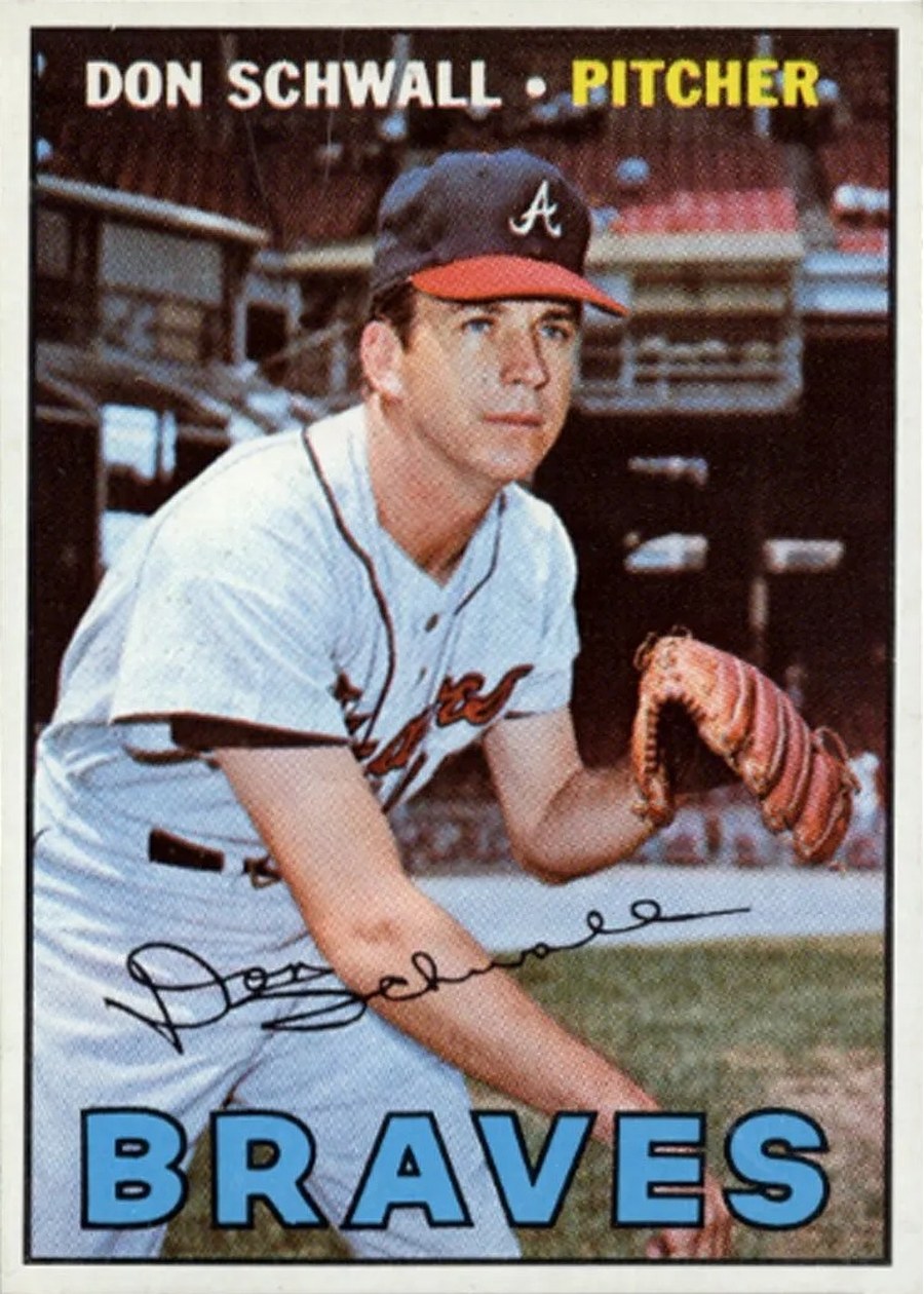 1967 Topps #267 Don Schwall, Atlanta Braves