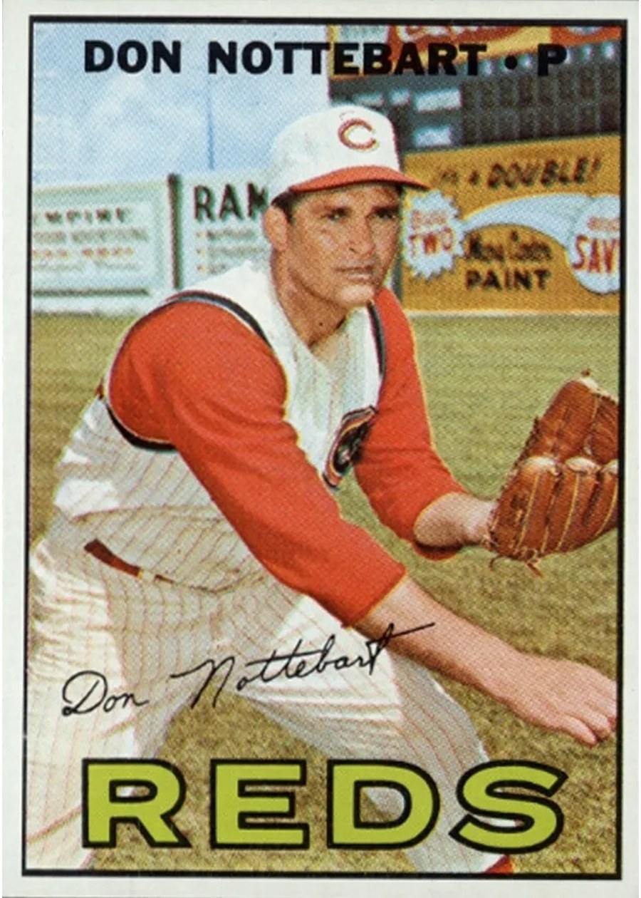 1967 Topps #269 Don Nottebart, Cincinnati Reds