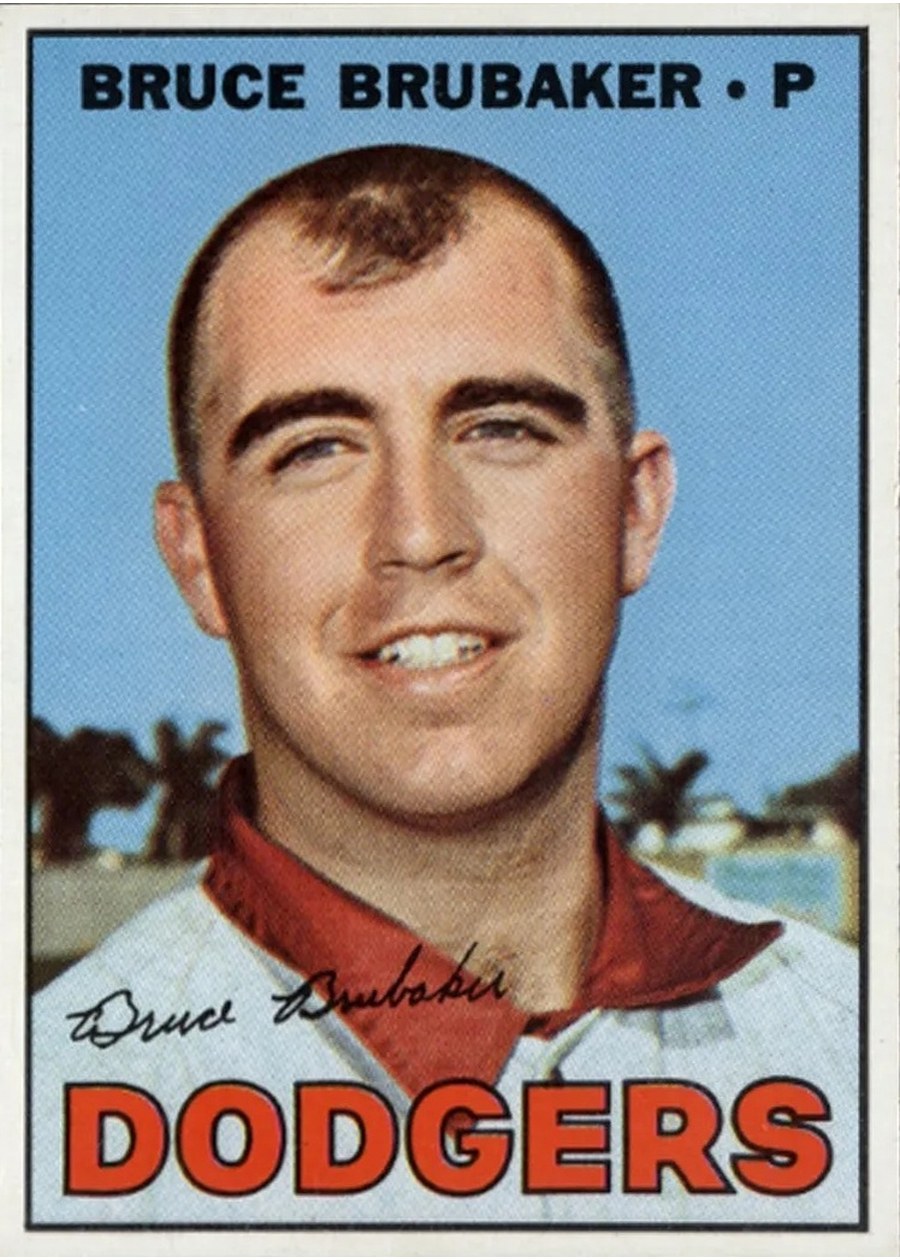 1967 Topps #276 Bruce Brubaker, Los Angeles Dodgers