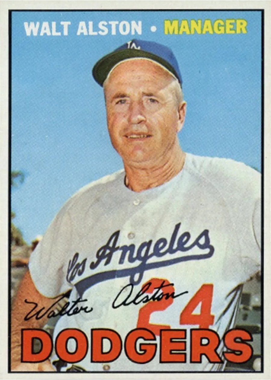 1967 Topps #294 Walt Alston, Los Angeles Dodgers
