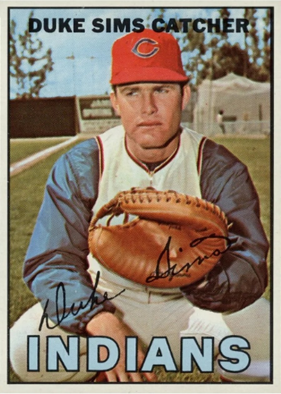 1967 Topps #3 Duke Sims, Cleveland Indians