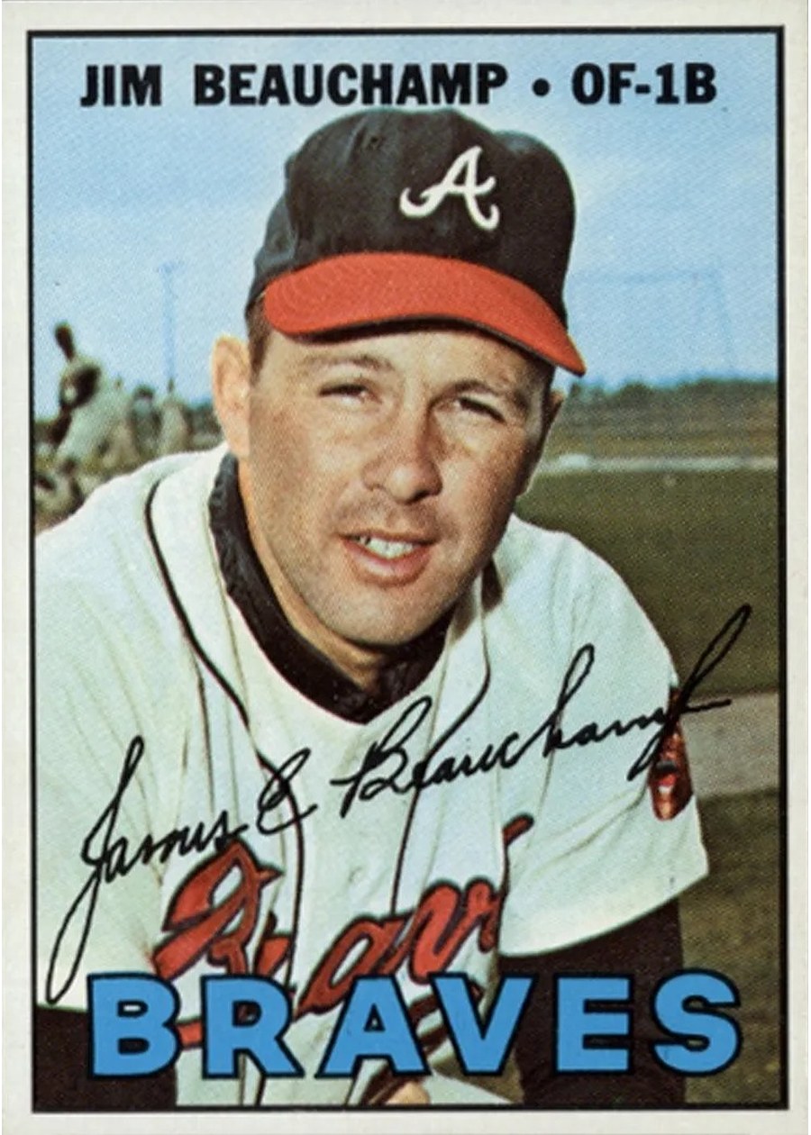 1967 Topps #307 Jim Beauchamp, Atlanta Braves
