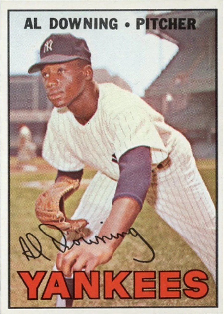 1967 Topps #308 Al Downing, New York Yankees