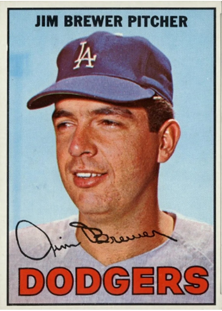 1967 Topps #31 Jim Brewer, Los Angeles Dodgers