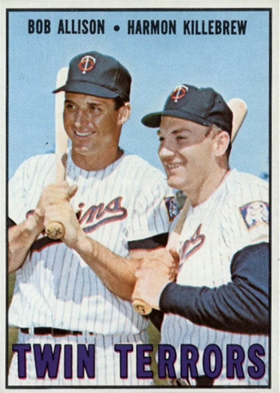 1967 Topps #334 Twin Terrors, Minnesota Twins