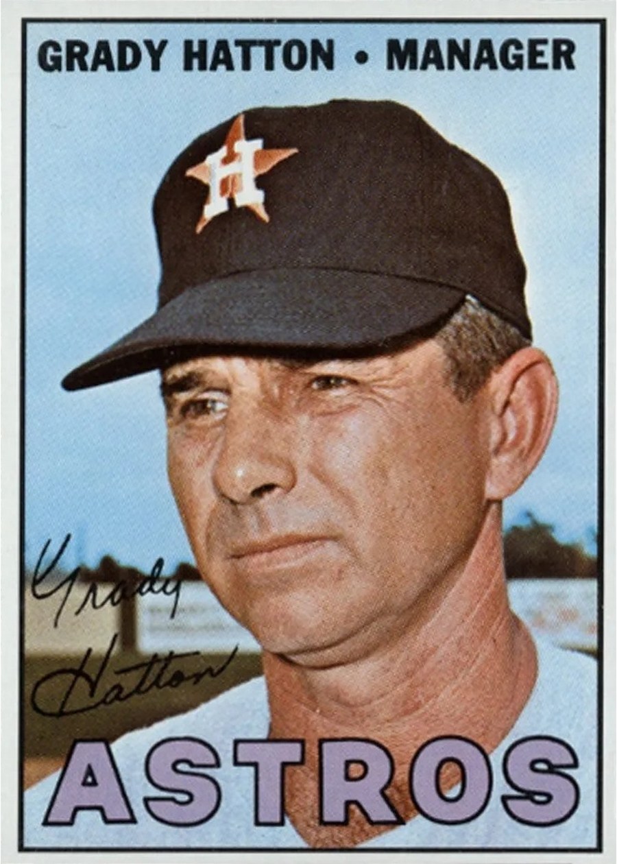 1967 Topps #347 Grady Hatton, Houston Astros