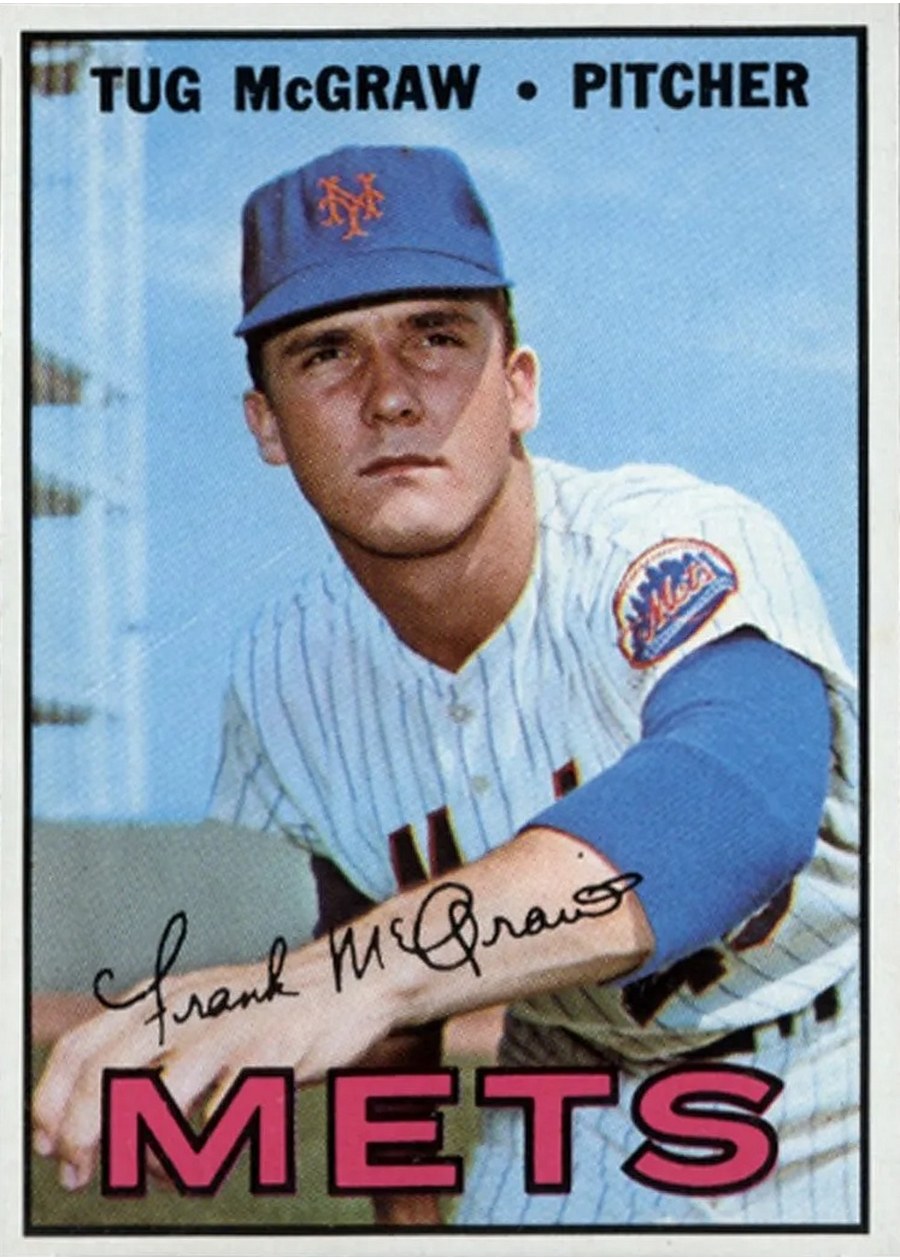 1967 Topps #348 Tug McGraw, New York Mets