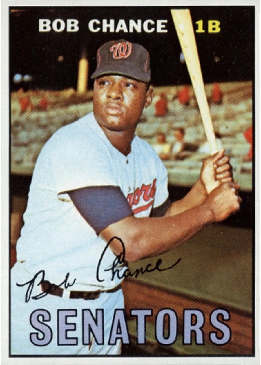 1967 Topps #349 Bob Chance, Washington Senators