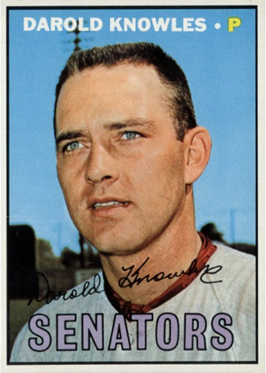 1967 Topps #362 Darold Knowles, Washington Senators
