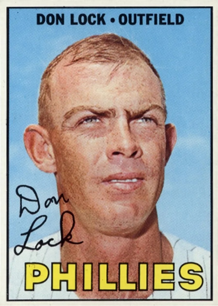 1967 Topps #376 Don Lock, Philadelphia Phillies