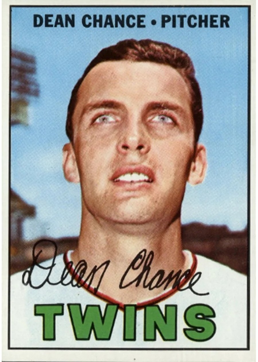 1967 Topps #380 Dean Chance, Minnesota Twins