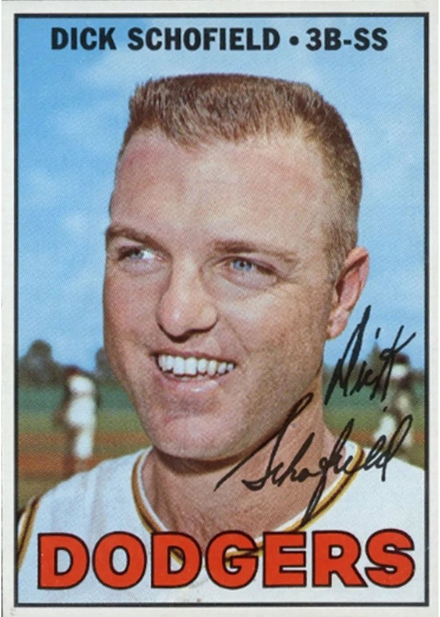 1967 Topps #381 Dick Schofield, Los Angeles Dodgers