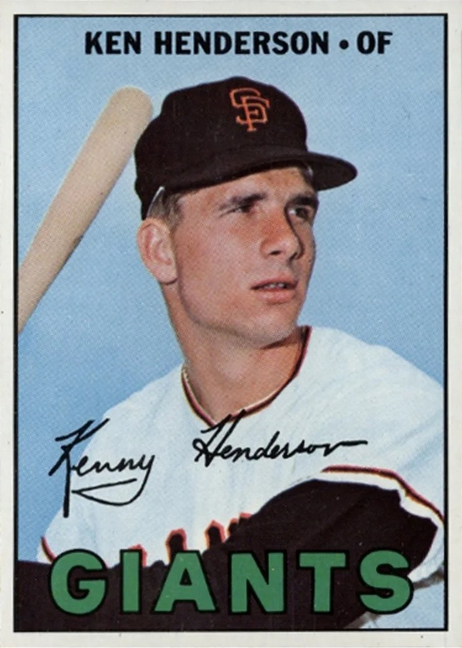 1967 Topps #383 Ken Henderson, San Francisco Giants