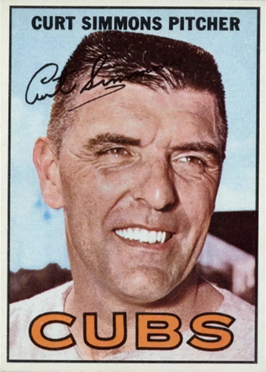 1967 Topps #39 Curt Simmons, Chicago Cubs