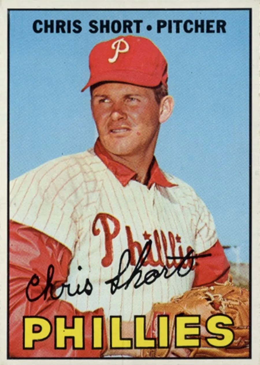 1967 Topps #395 Chris Short, Philadelphia Phillies