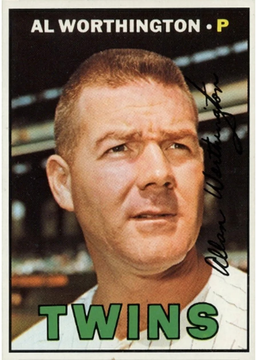 1967 Topps #399 Al Worthington, Minnesota Twins