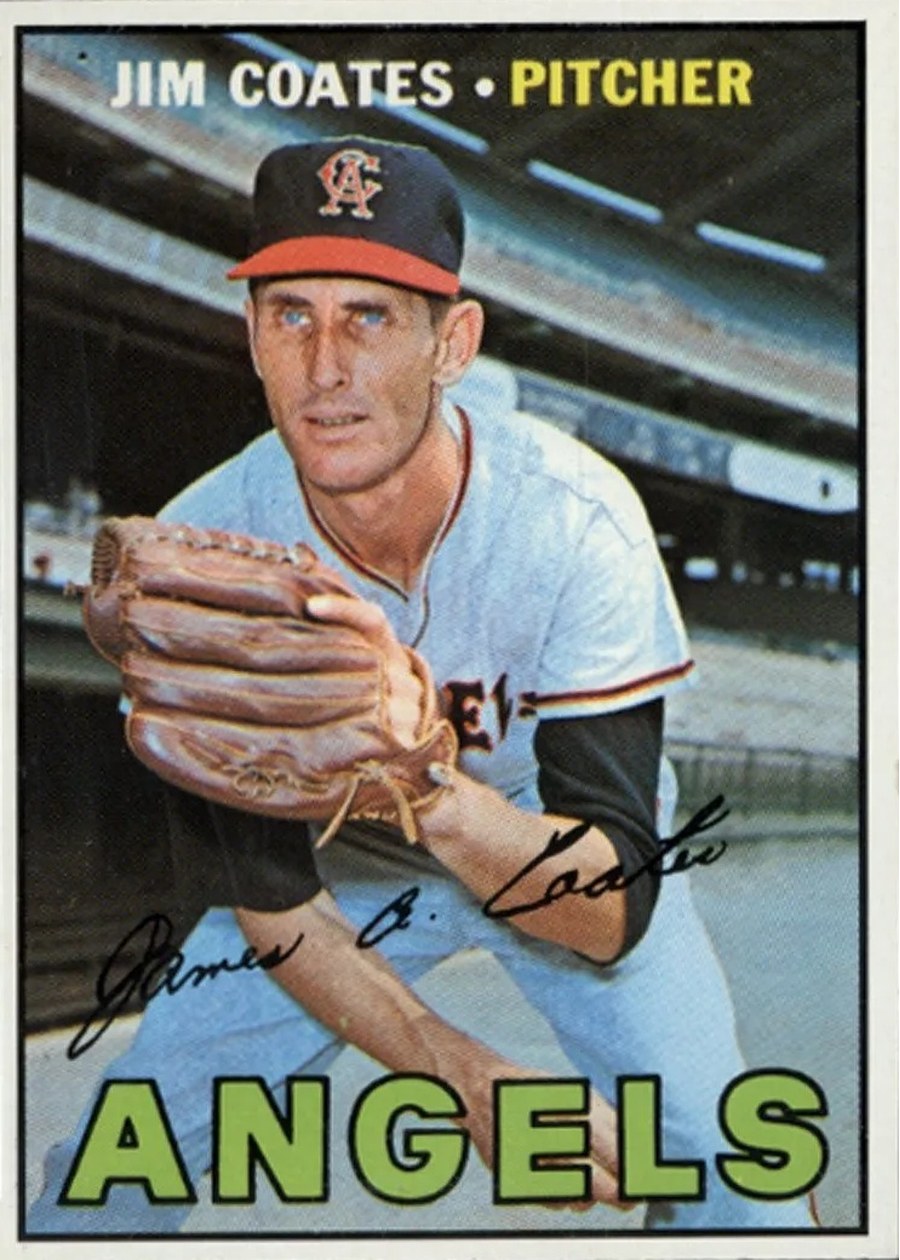 1967 Topps #401 Jim Coates, California Angels