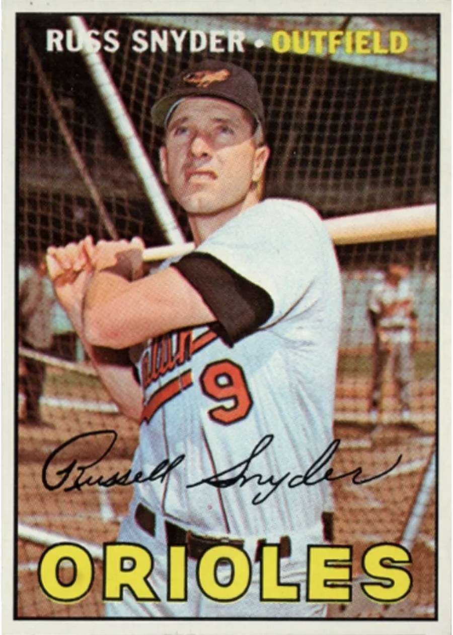1967 Topps #405 Russ Snyder, Baltimore Orioles
