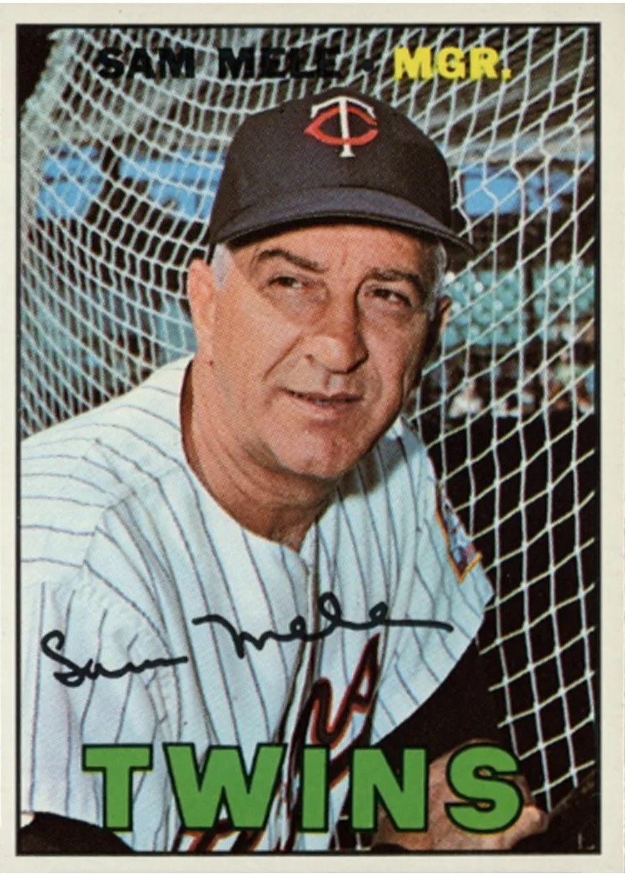 1967 Topps #418 Sam Mele, Minnesota Twins
