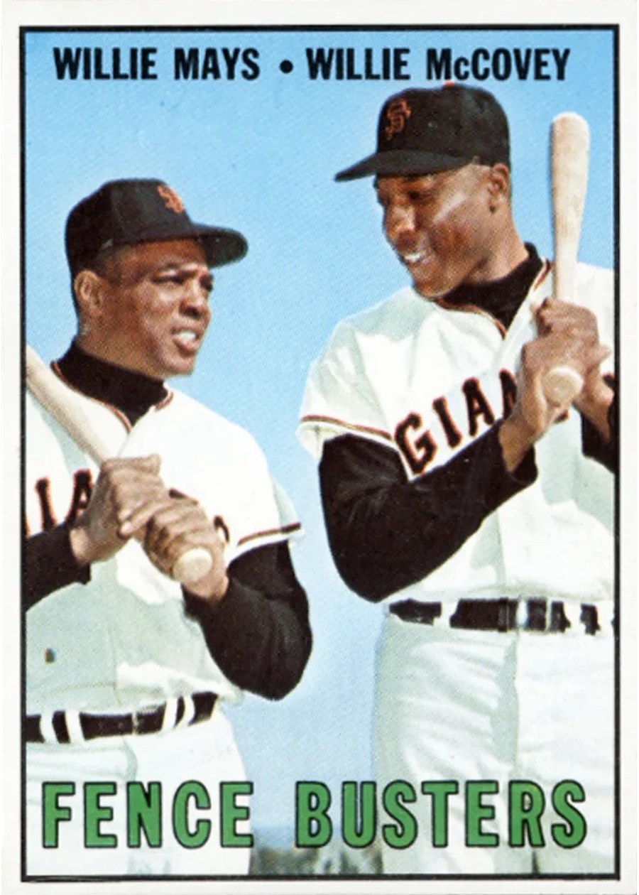 1967 Topps #423 Fence Busters, San Francisco Giants