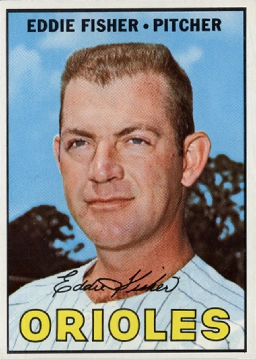 1967 Topps #434 Eddie Fisher, Baltimore Orioles