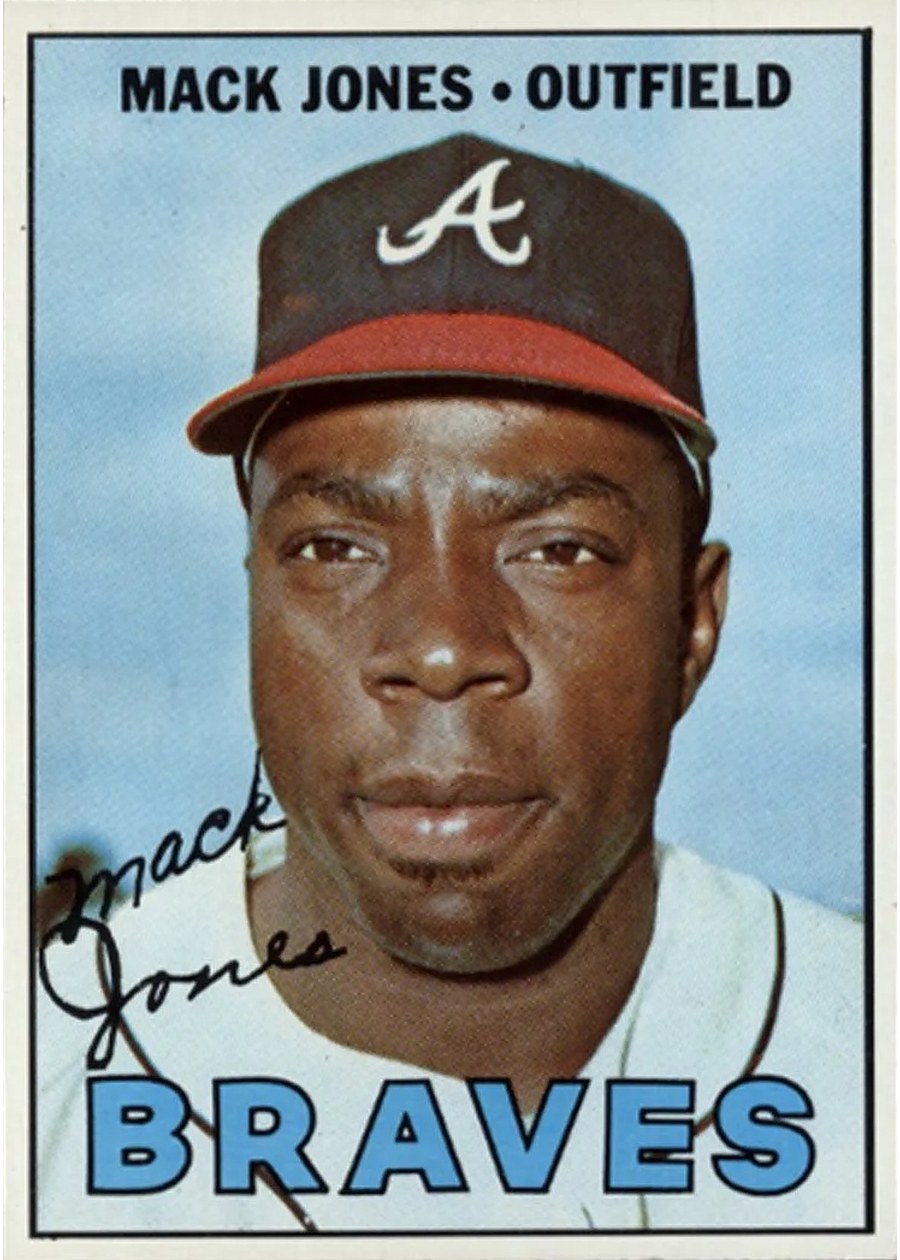 1967 Topps #435 Mack Jones, Atlanta Braves