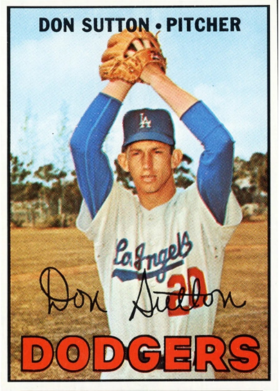 1967 Topps #445 Don Sutton, Los Angeles Dodgers